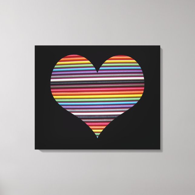 Impressão do cabo de fita do arco-íris Canvas (Frente)