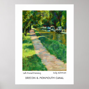 Impressão do canal de Brecon & de Monmouth/cartaz