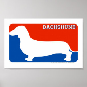 Impressão do cão da liga principal do Dachshund