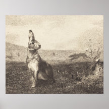 Impressão do coelho da Vintage