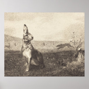 Impressão do coelho da Vintage