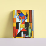 Impressão do Cubist da Bartender abstrato<br><div class="desc">A Impressão de Abstrato Bartender Cubist é totalmente personalizável e exclusiva para pendurar em casa e nas paredes do escritório. Projetado por Norman Reutter.</div>