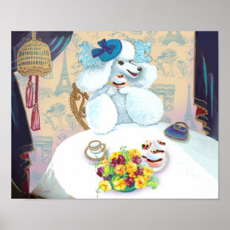 Impressão do Cupcake do Tea Party Poster do Poodle