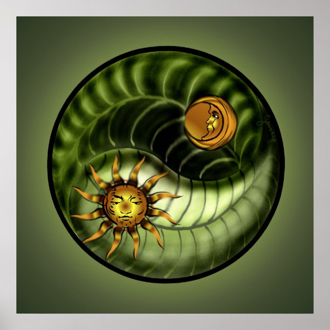 Impressão do Dia da Terra Yin Yang (Frente)