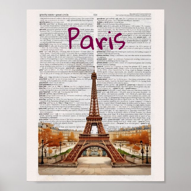 Impressão do Dicionário de Paris (Frente)