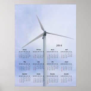 Impressão do ~ do calendário da turbina