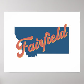 Impressão do estado de Fairfield, Montana