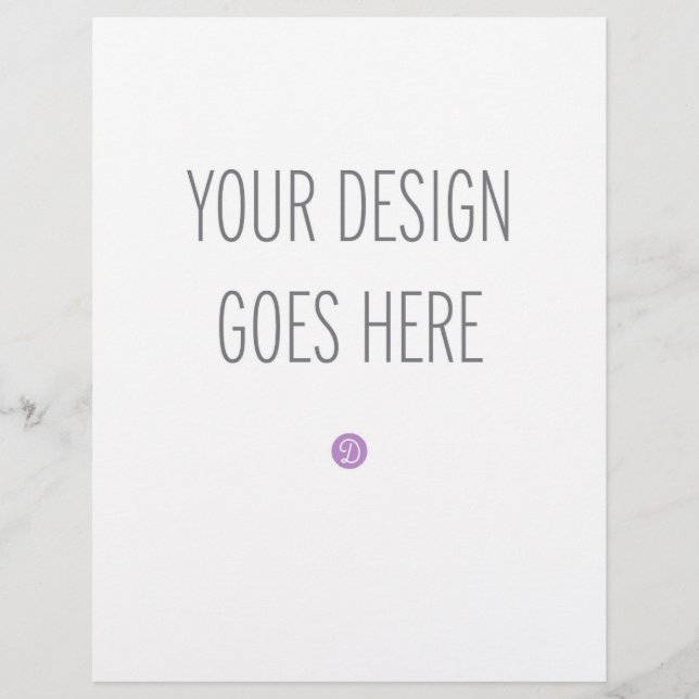 Impressão do folheto em formato Carta (8"x11,5") (Frente)