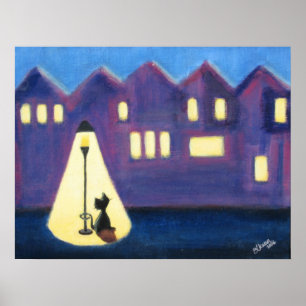 Impressão do gatinho da cidade