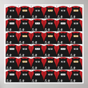 Impressão do gatinho de Ninja grande