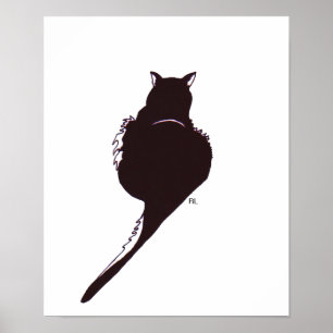 Impressão do gato preto