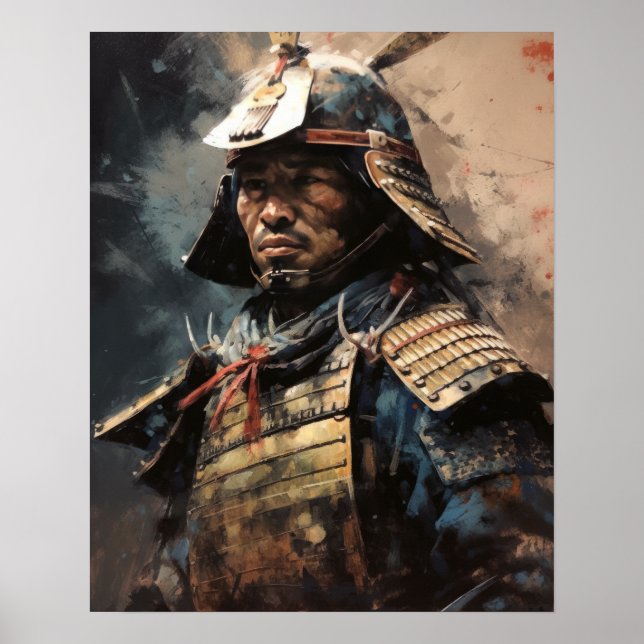 Impressão do Guerreiro Samurai Japonês (Frente)