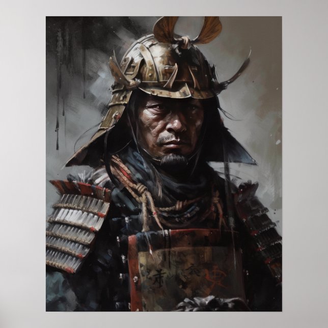 Impressão do Guerreiro Samurai Japonês (Frente)