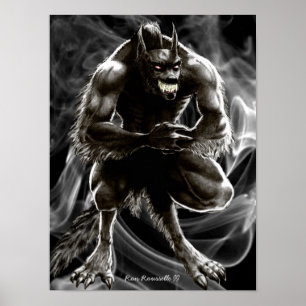 Impressão do homem-lobo