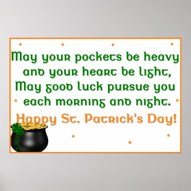 Impressão do Irish Proverb 6 (Frente)