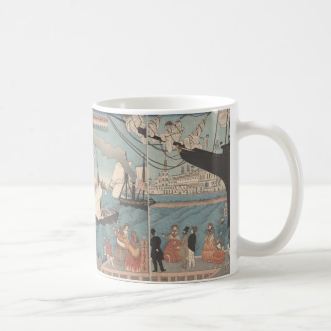 Impressão do japonês, Califórnia - caneca (Direita)