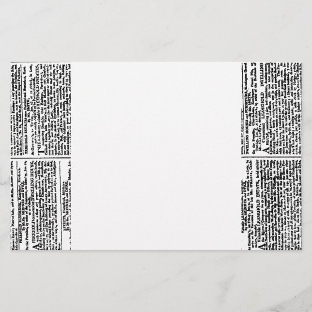 Impressão do jornal Vintage (Frente)