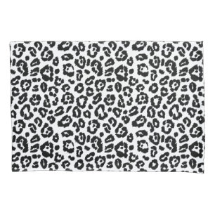 Impressão do Leopardo Branco e Preto