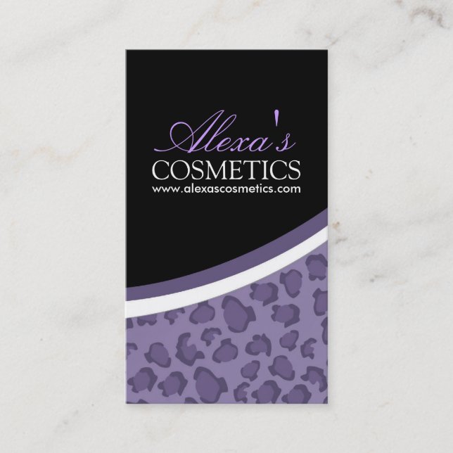 Impressão do leopardo:: Cartão de visita (Frente)