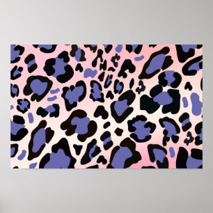 Impressão do Leopardo da lavanda: Design Selvagem 