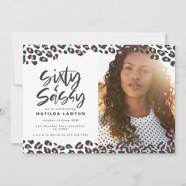 Impressão do leopardo sessenta e sassy foto de 60  (Frente)