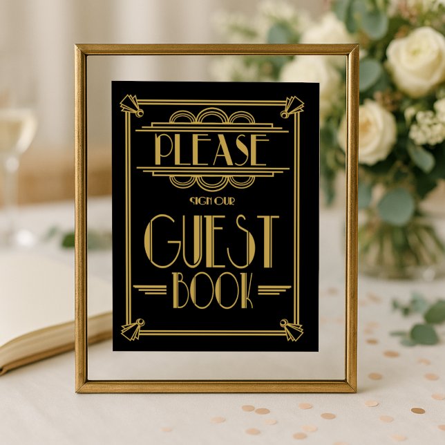 Impressão do Livro de Visitas Art Déco Gatsby dos  (Criador carregado)
