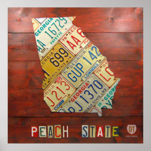 Impressão do mapa da matrícula de Geórgia