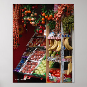 Impressão do mercado de fruta de Paris