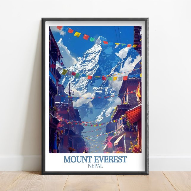 Impressão do Monte Everest - Poster do Campo Base  (Criador carregado)