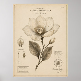 Impressão do Museu Botânico Vitoriano Magnólia Lun