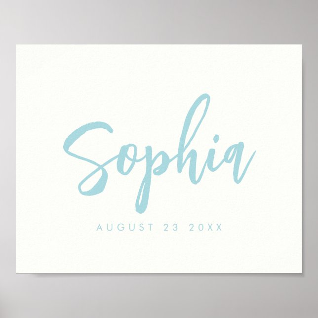 Impressão do Nursery Name do quarto de criança per (Frente)