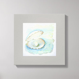 impressão do "pérola das canvas Seashell "