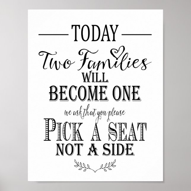 Impressão do plano de casamento para caligrafia mo (Frente)