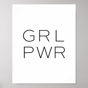 Impressão do poder da menina, GRL PWR, impressão