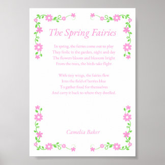 Impressão do Poema das Fadas da Primavera