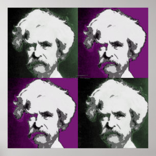 Impressão do pop art de Mark Twain