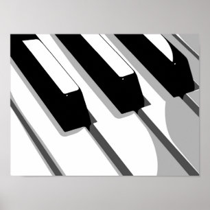 Impressão do pop art do teclado de piano