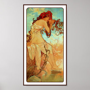 Impressão do poster: Arte Nouveau - Mucha - verã