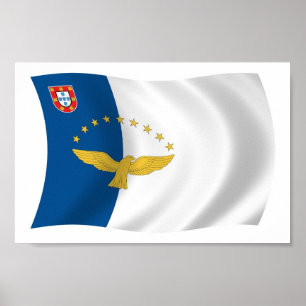 Impressão do poster da bandeira de Açores