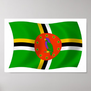 Impressão do poster da bandeira de Dominica