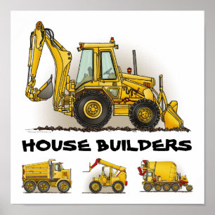 Impressão do poster da construção dos construto