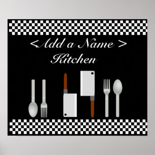 Impressão do poster da cozinha do tabuleiro de