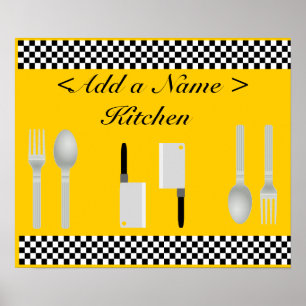 Impressão do poster da cozinha do tabuleiro de
