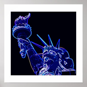Impressão do poster da estátua da liberdade com