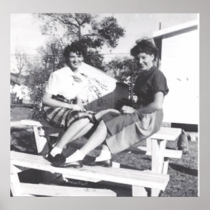 IMPRESSÃO do POSTER da FORMA das MENINAS dos anos 