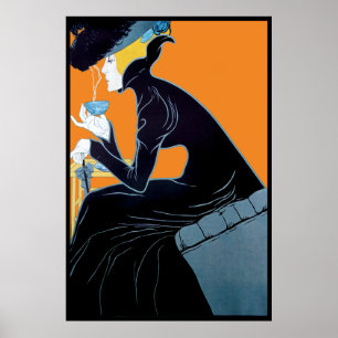 Impressão do poster da propaganda do chá de