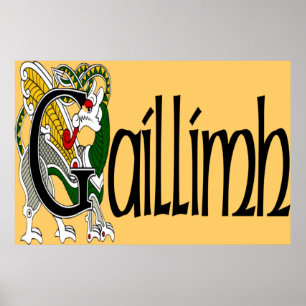 Impressão do poster de Galway (gaélico)