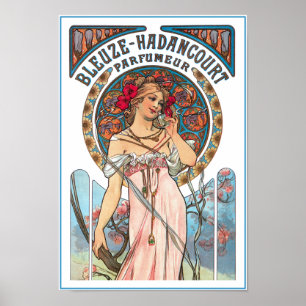 Impressão do poster de Mucha:  Anúncio do perfum