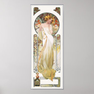 Impressão do poster de Mucha: Anúncio do perfume