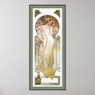 Impressão do poster de Mucha: Anúncio do perfume